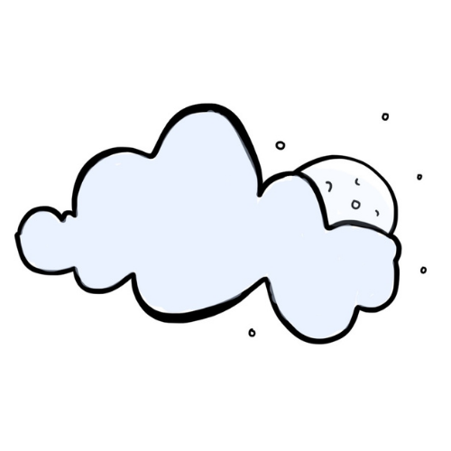 few clouds